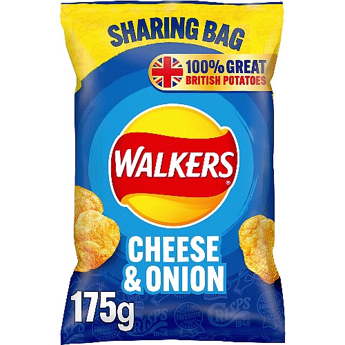 Walkers Cheese Onion Crisps 175g Compare Prices Where To Buy 