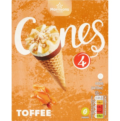 Toffee Ice Cream Cones
