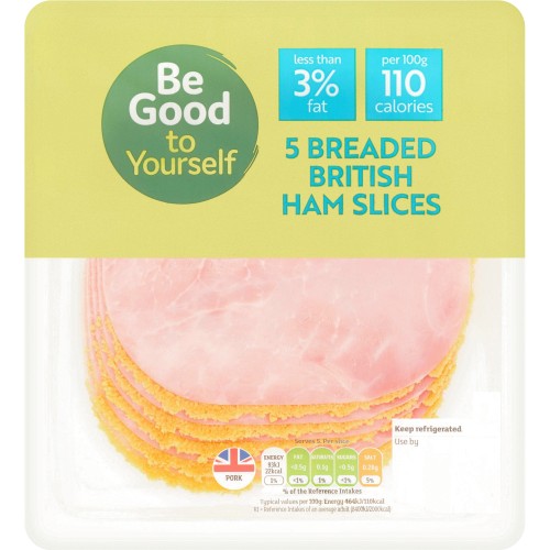 Sainsbury's British Cooked Breaded Ham Slices Be Good To Yourself (5 x
