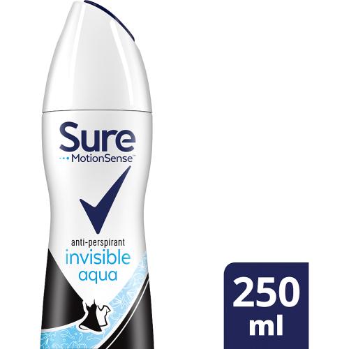 Sure Women Invisible Aqua Anti-perspirant Deodorant Aerosol (250ml)