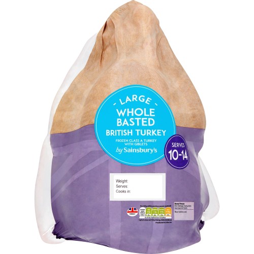 Sainsbury's British Large Basted Whole Turkey 5.3kg-6.9kg
