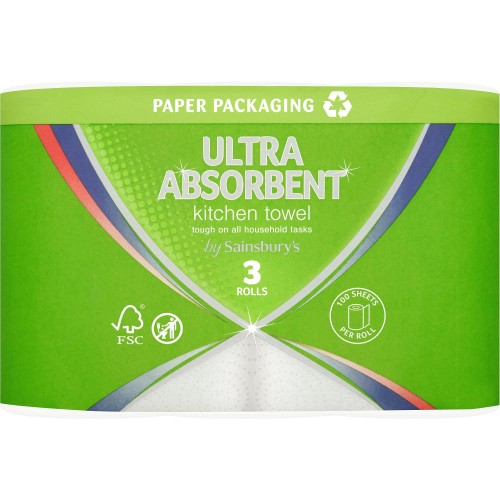 Sainsbury's Super Absorbent Kitchen Towels x2