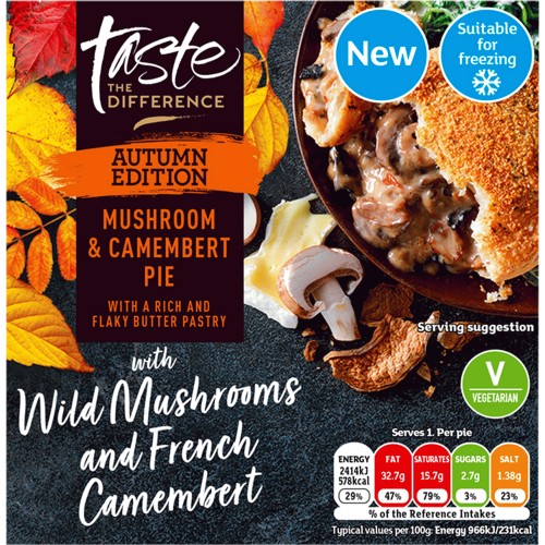 Sainsbury's Mushroom & Camembert Pie Autumn Edition Taste the
