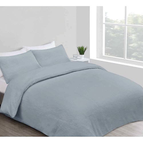 Wilko Double Grey Soft Teddy Duvet Set Compare Prices Where To