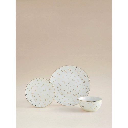 George Home Gold Stars Porcelain Dinner Set 12pce - Compare Prices ...
