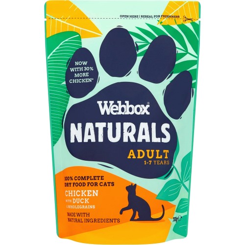 box Naturals Complete Dry Adult Cat Food Chicken and Duck (700g