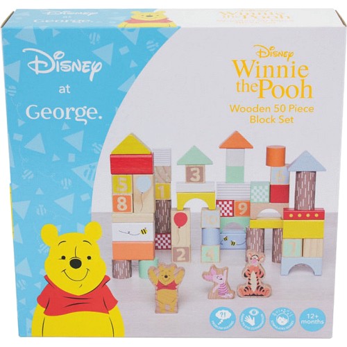 George Home Disney Wooden Building Blocks Set Winnie The Pooh