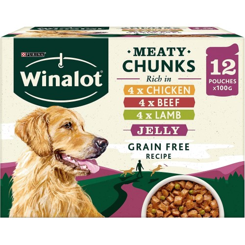Winalot Perfect Portions Dog Food Chunks in Jelly Beef 40x (100g