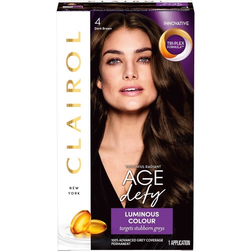 Clariol Age Defy Permanent Hair Dye 4 Dark Brown Hair Dye Compare Prices & Where To Buy