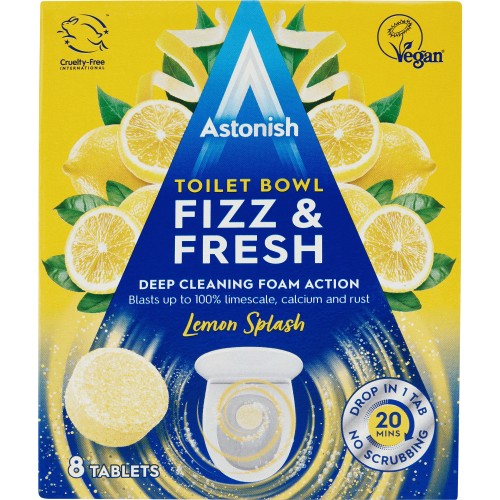 Astonish Toilet Bowl Fizz & Fresh Lemon Splash Tablets (8 x 25g
