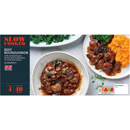 Sainsbury's Slow Cooked British Beef Bourguignon with Smoked Bacon