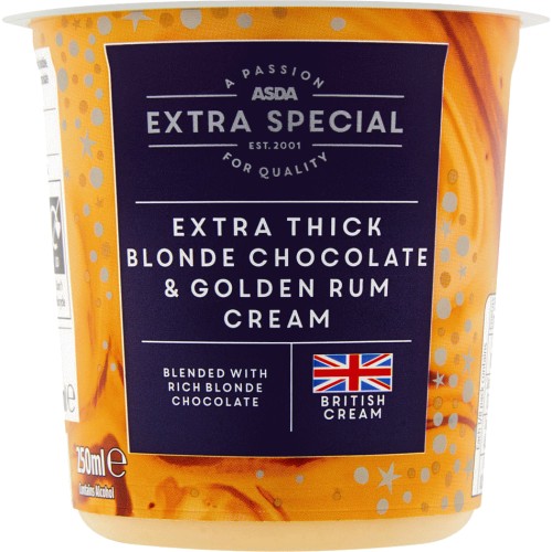 ASDA Extra Special Extra Thick Blonde Chocolate & Golden Rum Cream