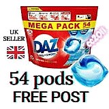 Daz All in 1 PODs Washing Capsules Whites & Colours for 54 wash UK (54 ...