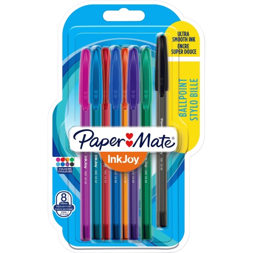 InkJoy 100 Ballpoint Pens Fun Colours 8 Count