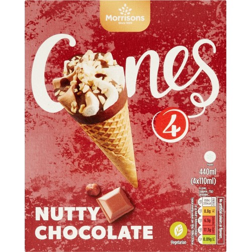4 Nutty Chocolate Cones