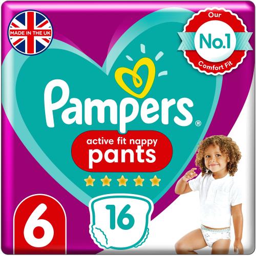 Active Fit Nappy Pants Size 6 16 Nappies 15kg+ Carry Pack