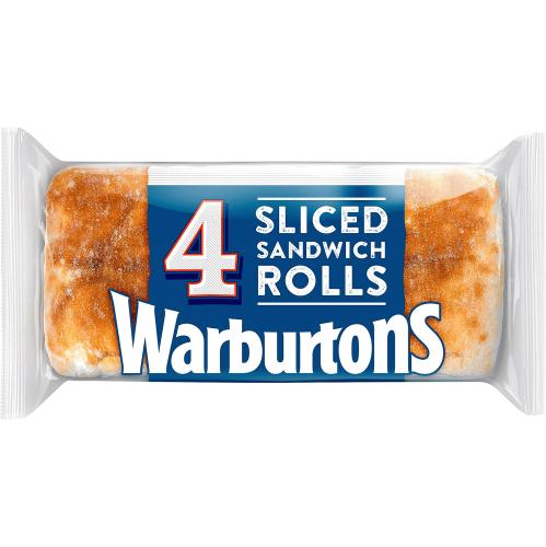 Warburtons 4 Sliced Sandwich Rolls (4)