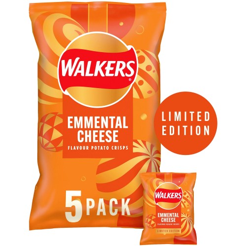 Walkers Festive Emmental Cheese Multipack Crisps 5 X 25g Compare 