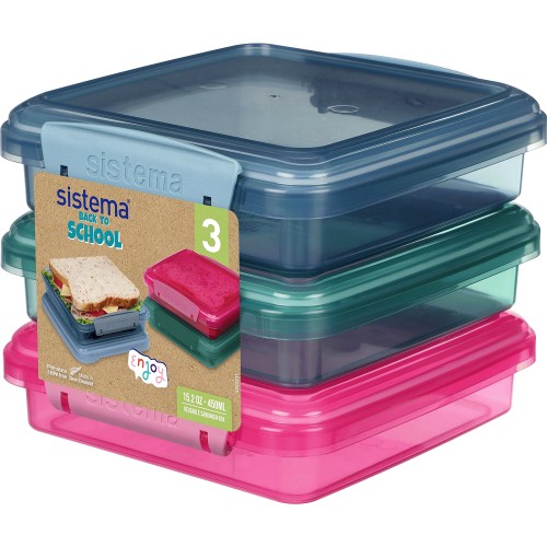 Sistema Lunch Sandwich Box, 450 ml - Assorted Colours