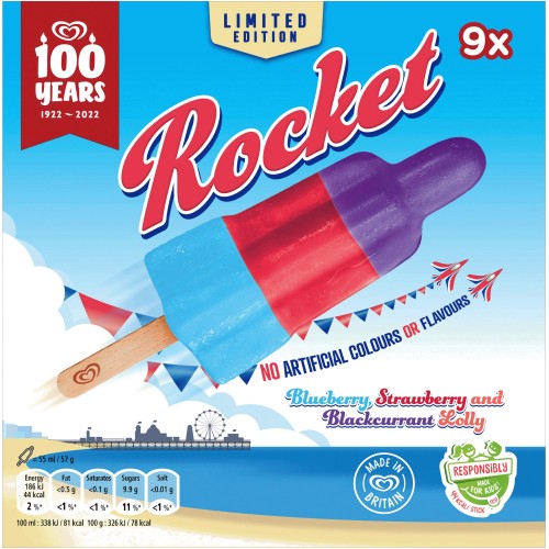 Heartbrand Birthday Rocket Blueberry Strawberry and