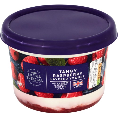 ASDA Extra Special Raspberry Layered West Country Yogurt (450g