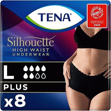 Tena Lady Silhouette Washable Incontinence Underwear Black Size L