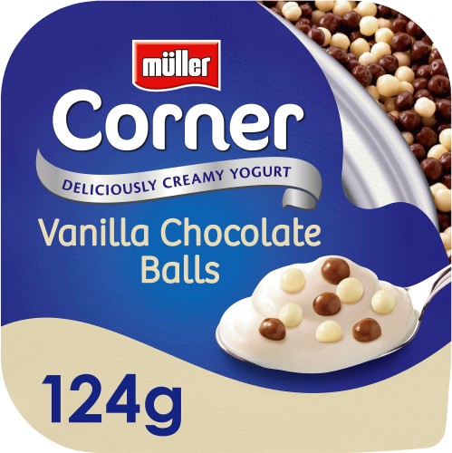 Muller Corner Vanilla Yogurt with Chocolate Balls (130g)
