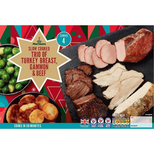 Morrisons Slow Cooked Trio Of Turkey Breast Gammon & Beef (1.6kg