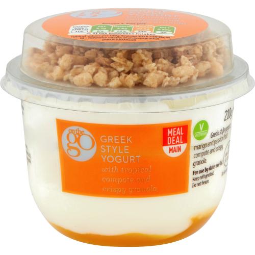 Sainsbury's On the Go Greek Style Yogurt with Tropical Compote & Crispy