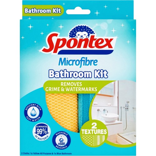 Spontex Microfibre Bathroom Kit (2) - Compare Prices & Where To Buy 
