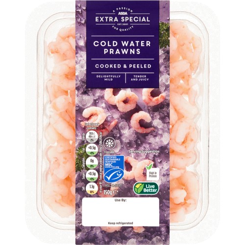 ASDA Extra Special Large Cooked & Peeled Cold Water Prawns (150g