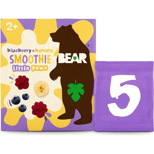 BEAR Paws Fruit Shapes Strawberry & Apple 2+ years Multipack 5 x 20g