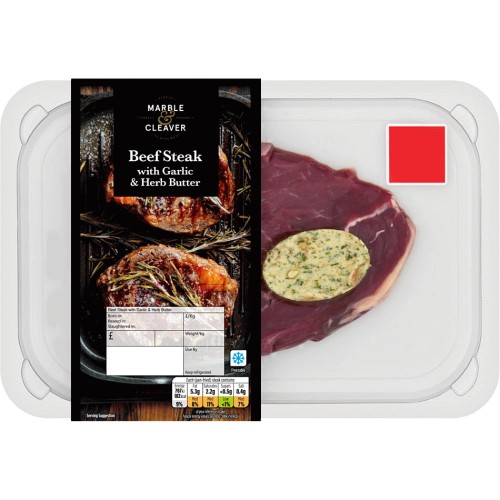 Marble & Cleaver Beef Steak with Garlic & Herb Butter (185g) Compare