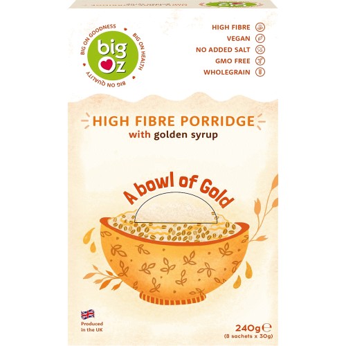 Big OZ High Fibre Porridge with Golden Syrup Sachets