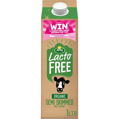 Arla Lactofree Organic Semi Skimmed Milk Drink (1 Litre)