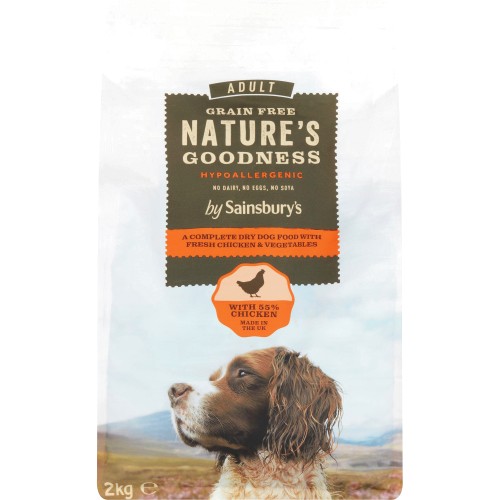 Sainsbury s Nature s Goodness Hypoallergenic Recipe Adult Dry Dog Food with Fresh Chicken 2kg Compare Prices Where To Buy Trolley