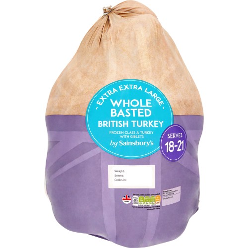 Sainsbury's British Extra Large Basted Whole Turkey 8.9kg-10.6kg