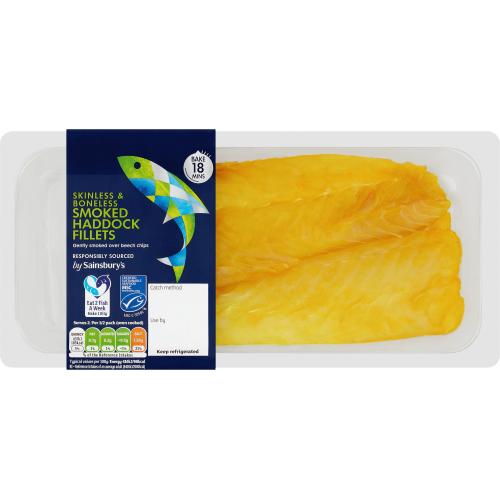 Sainsbury's Skinless & Boneless Smoked Haddock Fillets (240g) Compare Prices & Where To Buy