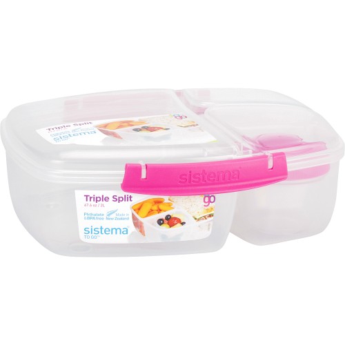 Sistema Bento Box To Go Lunch Box With Yoghurt/Fruit Pot 1.25 L Square  Bpa-Free Minty Teal