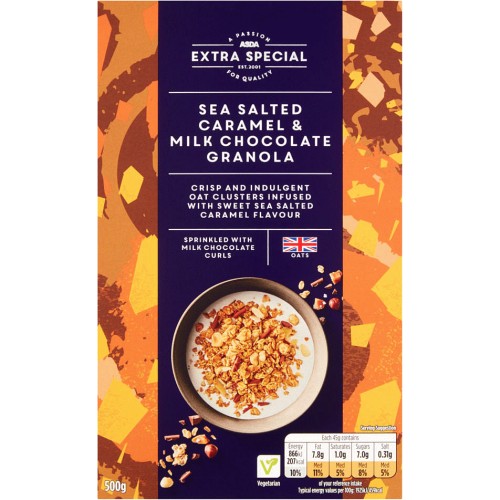 ASDA Extra Special Sea Salted Caramel & Milk Chocolate Granola (500g