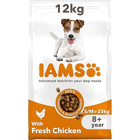 IAMS for Vitality Small Medium Breed Senior Dry Dog Food with Fresh chicken